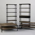 Industrial Wind Storage Rack Combination Shelf Display Rack Display Rack 3d model