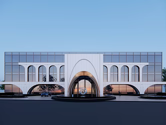 Style Multi-storey Office Building Industrial Park Teaching Building 3d model