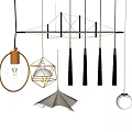 Modern Pendant Lights With Geometric Copper White Metallic Conical And Folded Designs For Interior Decor
