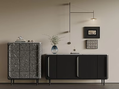 Modern Italian Bucket Modern Italian Side Cabinet Hallway Cabinet Bucket Cabinet 3d model