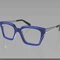 Stylish Blue Square Frame Glasses With Modern Design And Reflective Finish