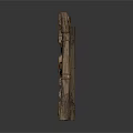 Rustic Wooden Pallet Structure With Weathered Slats And Solid Wooden Frames