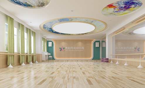 Modern Dance Room Kindergarten Dance Room 3d model