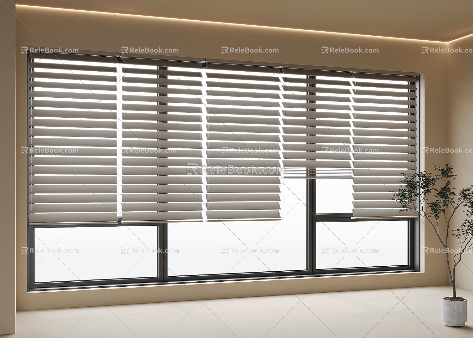 Venetian blinds Curtain Window 3d model