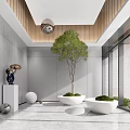 Modern aisle tree sculpture 3d model