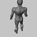 Game Movie Character With Silver Helmet Red Eye Dark Combat Suit And Brown Shoulder Armor