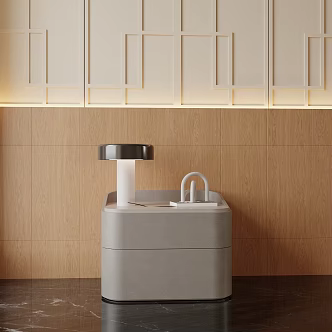 Modern Bedside Cabinet Ornaments Side Accessories 3d model