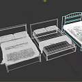 Different Design Wooden Headboard Beds For Multiple People With Various Mattress Colors