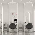 Modern DCHUAN Styling Salon Storefront With Circular Glass Entrance And Interior View