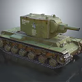 Vintage Military Tank With Green Tracks And Front Cannon Design
