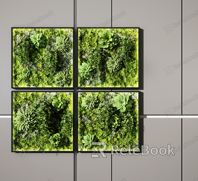 Modern plant wall decoration green plant wall green plant wall green plant fleshy picture frame model