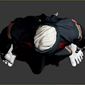 Traditional Ethnic Clothing Set With Red Black Top Striped Skirt And Hat