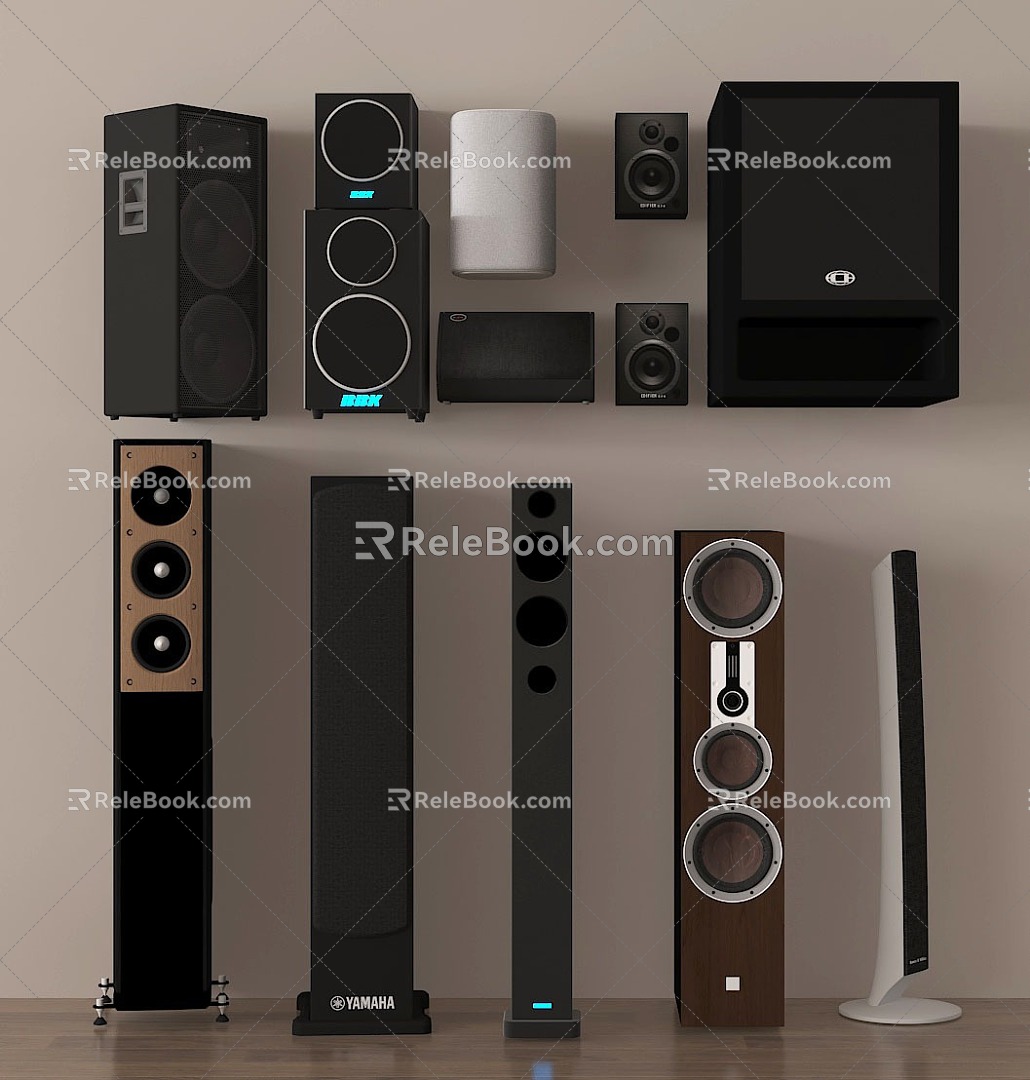 Household appliances audio combination vertical speaker wall-mounted speaker 3d model