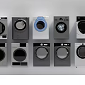 Collection of Modern Washing Machines in Various Styles and Designs on
