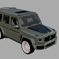 Army Green Off Road SUV With Roof Rack White Alloy Wheels And Rugged Design