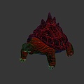 Modern Flame Turtle Volcanic Turtle Hell Turtle 3d model