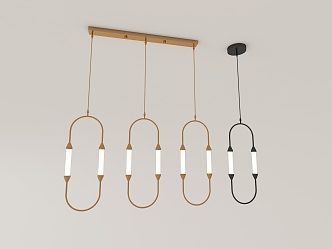 Modern Light Luxury Minimalist Chandelier Combination 3d model