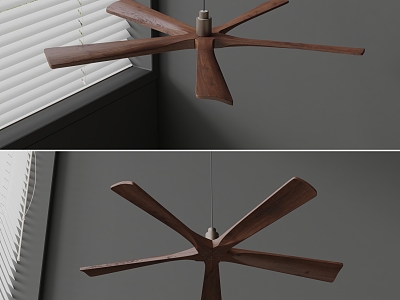 Areti solid wood ceiling fan 3d model