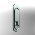 Modern Silver Door Lock Design Featuring Button And Keyhole Details