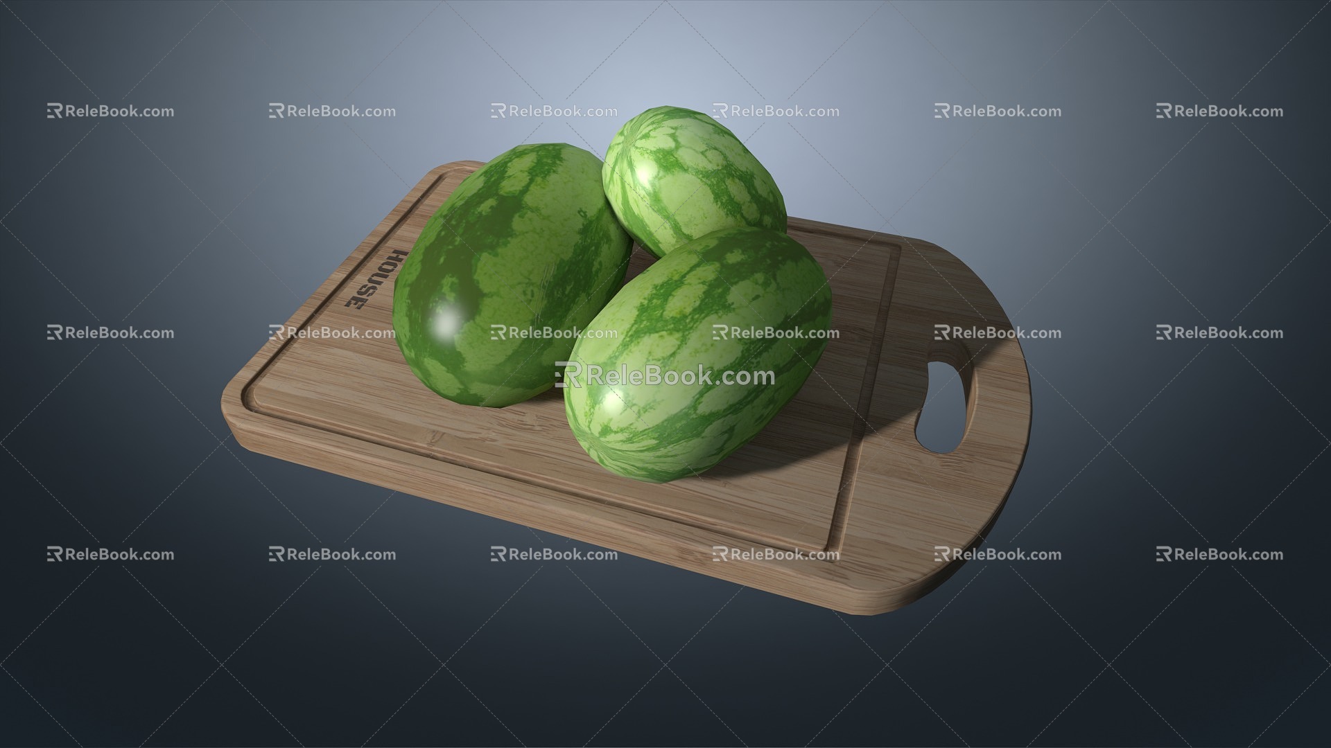 Watermelon Fruit Chopping Board Chopping Board 3d model