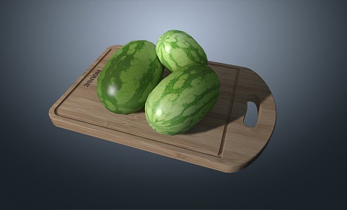 Watermelon Fruit Chopping Board Chopping Board 3d model