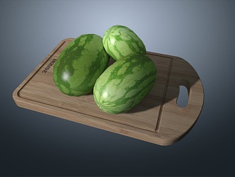 Watermelon Fruit Chopping Board Chopping Board 3d model