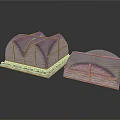 Wooden Household Storage Boxes With Arched Top And Textured Surface For Home Organization