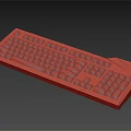 Full Size Computer Keyboard With Numeric Keypad Black Design And Red Accent