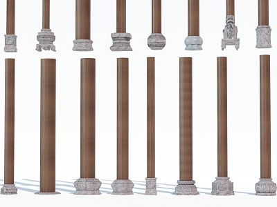 New Chinese style pillar foundation stone drum pillar foundation stone pillar cornerstone stone model