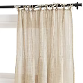 Beige Linen Sheer Curtains For Modern Home Window With Light Filtering Elegant Design