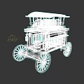 Vintage Horse Carriage With Wooden Structure Aged Wheels And Canopy Design