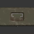 Vintage Metal Toolbox with Rustic Surface Metal Handle and Lock Clasp