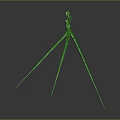 Game And Movie Character Green Alien Creature With Multiple Long Slender Appendages Design