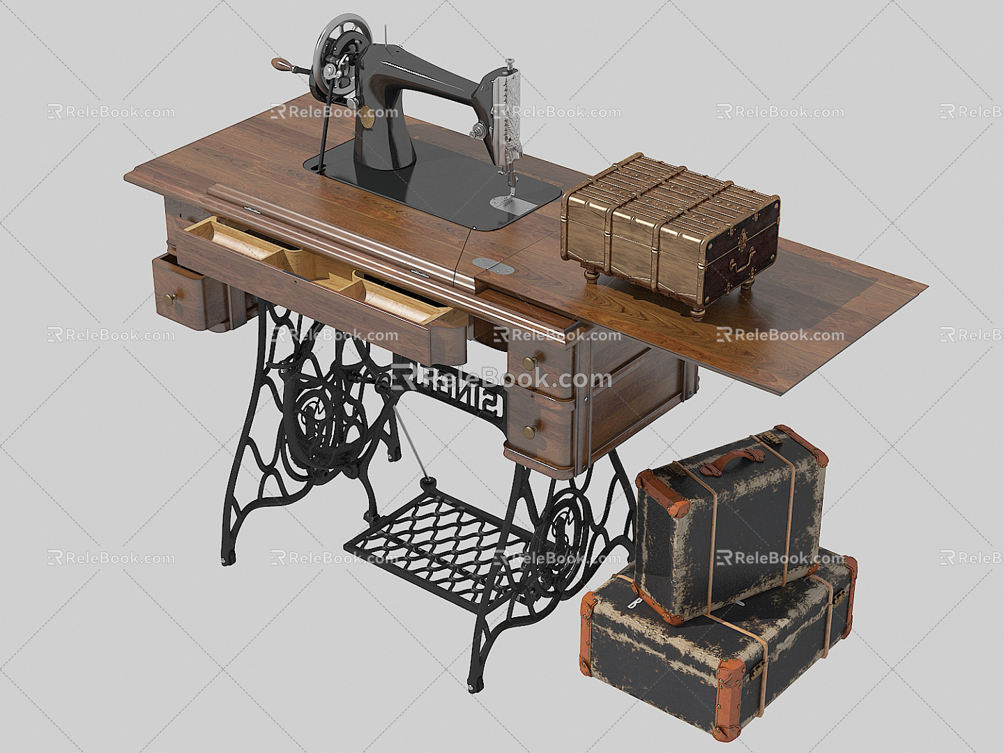 Industrial LOFT Sewing Machine Old Objects Sewing Machine model