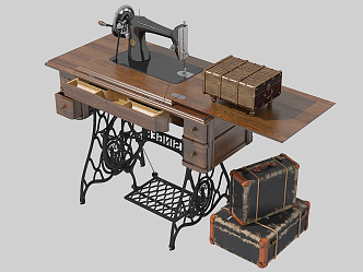 Industrial LOFT Sewing Machine Old Objects Sewing Machine 3d model