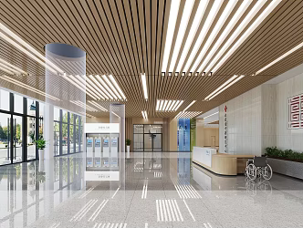 Hospital entrance foyer 3d model