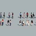 Modern Multiplayer Chinese Asians 3d model