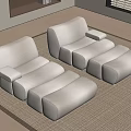 Modern Lazy Sofa Casual Sofa Single Sofa 3d model