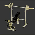 Home Gym Barbell Bench Press Sports Equipment with Stable Frame and Weight Plates