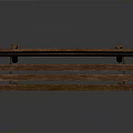Architectural Wooden Bench Structure With Natural Wood For Outdoor Garden Seating Areas