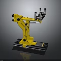 Yellow Industrial Mechanical Arm Equipment With Multiple Joints And Stable Base