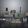 Other Various Electronic Control Consoles With Different Designs Buttons And Screens