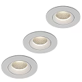 Modern Recessed Downlights Spotlights Three Pack White Indoor Lighting for Home Ceiling 3d model