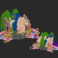 Ancient Stone Ruins With Rock Archways Pillars And Mossy Rock Structures