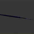 Detailed Blue Spear With White Blade And Modern 3D Model Structure
