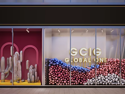 Modern Window Shop Window 3d model