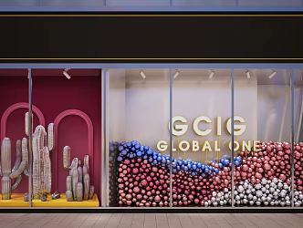 Modern Window Shop Window 3d model
