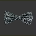 Elegant Bow Tie Decorative Ornament Featuring Intricate Pattern And Glossy Finish For Home Decor