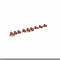 Red And Orange Flame Textured Claw Shaped Decorative Home Living Accessories