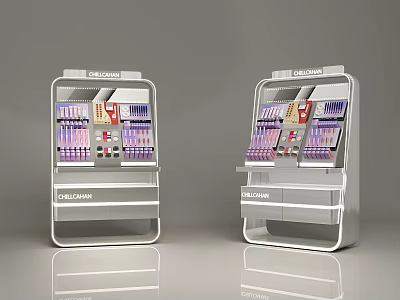 Modern Display Shelves With Multi Tier Design For Retail Product Showcase 3d model